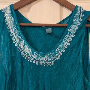Teal beach coverup dress
